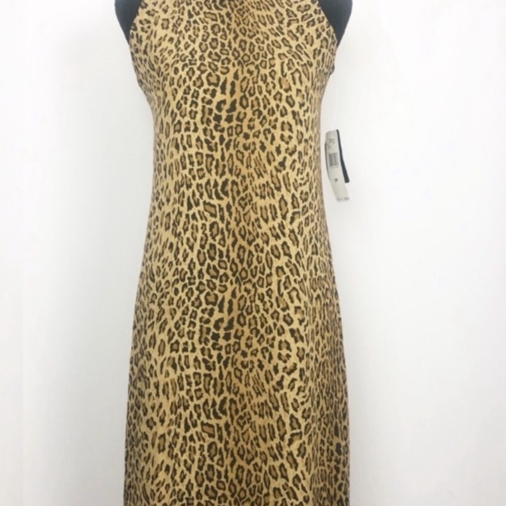 NWT Lauren Ralph Lauren Silk Cheetah Maxi Dress - Picture 2 of 7